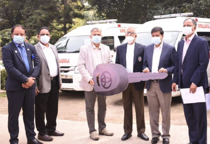 Ambulances, van handed over to Bangladesh Red Crescent by IFRC