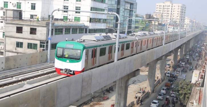 Metro rail completes performance test from Uttara to Agargaon