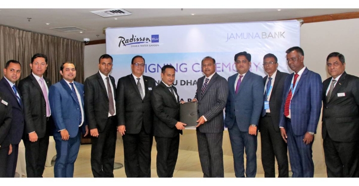 Jamuna Bank, Radisson Blu Dhaka Water Garden ink deal