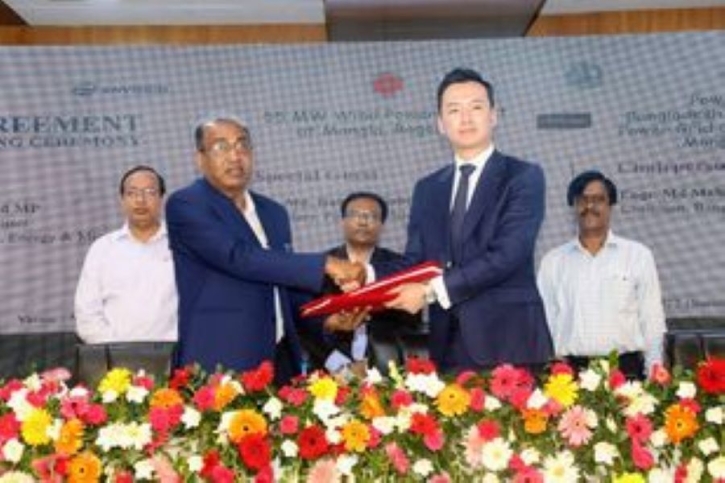 BPDB signs deal with Mongla Green Power to generate 55mw from wind plants