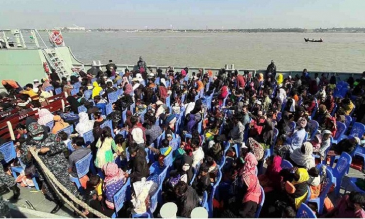 More 1804 Rohingyas reach Bhasan Char from Ctg