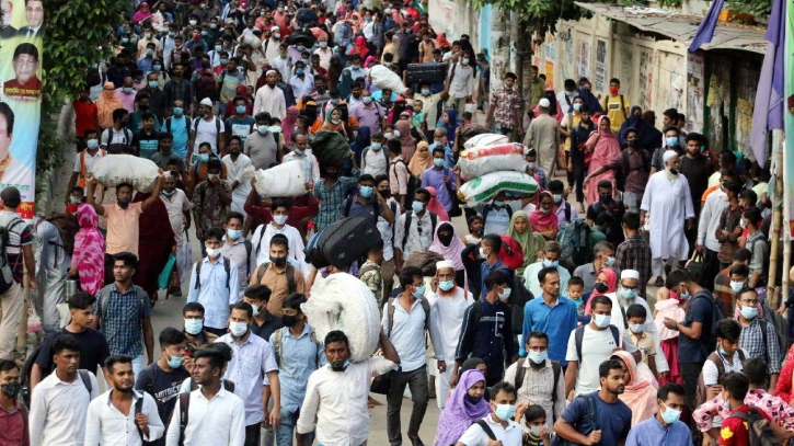 People return to Dhaka even on foot