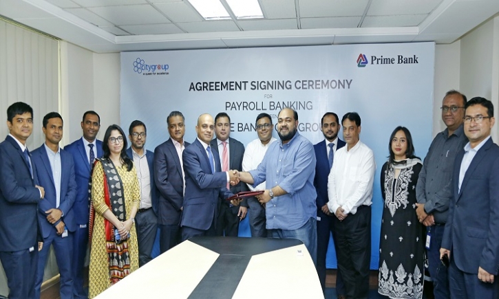 Prime Bank signs payroll agreement with City Group