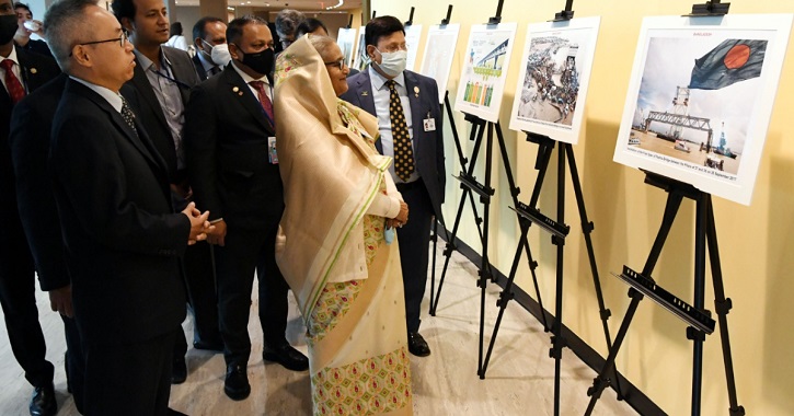 PM visits Padma Bridge exhibition in NY