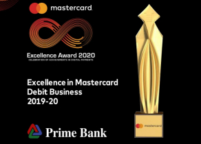 Prime Bank wins ‘Excellence in Debit Business’ award from Mastercard