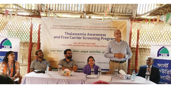 Thalassemia carrier screening camp held at Rohingya camp