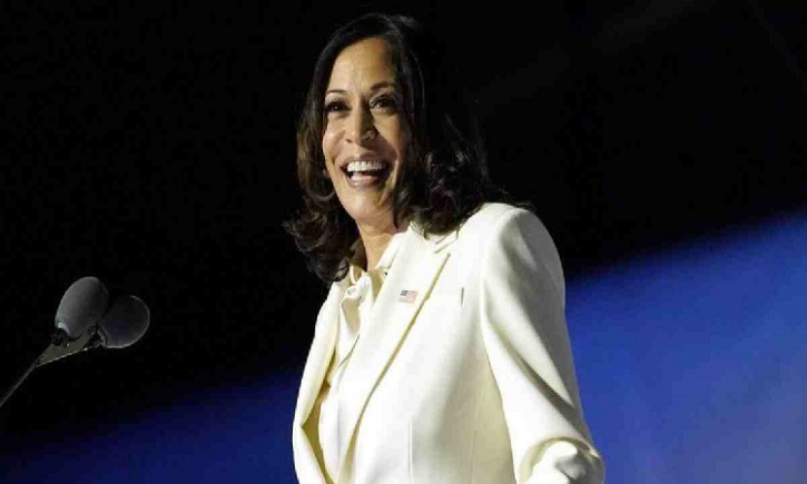 Harris pays tribute to Black women in 1st speech as VP-elect