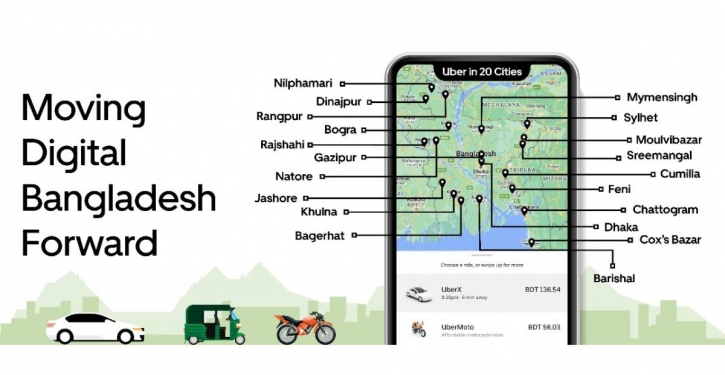 Uber expands services to 20 cities across all 8 divisions in Bangladesh