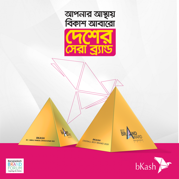 bKash becomes best brand of country 2nd time in a row