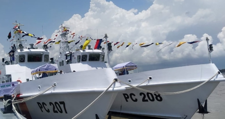 PM commissions 5 ultramodern vessels for Bangladesh Coast Guard