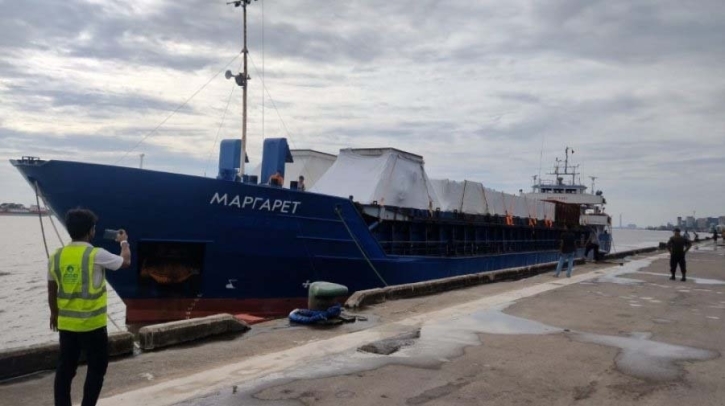 Another vessel carrying cargo for Rooppur docks at Mongla port