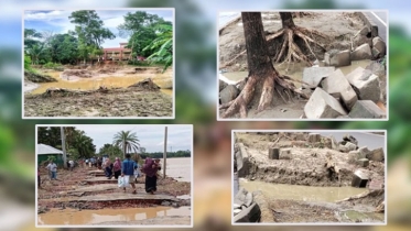 কমছে বন্যার পানি, ভেসে উঠছে ক্ষতচিহ্ন