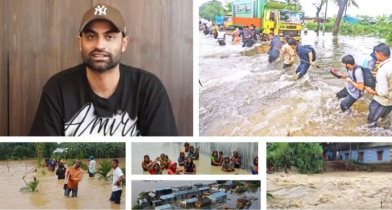 বন্যার্তদের সাহায্যে সবাইকে ঝাঁপিয়ে পড়ার আহ্বান তামিমের