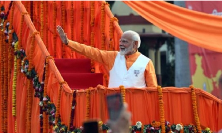 Modi celebrates victory in India vote, but falls short of landslide