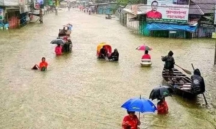 Flood displaces 38,000, maroons 14.5 lakh in greater Sylhet